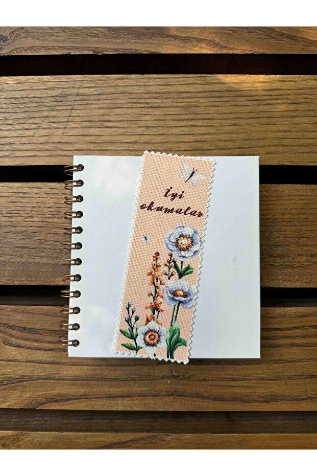 Sanatsal Tasarım Yıkanabilir Çiçekli Kitap Ayracı (4'LÜ)