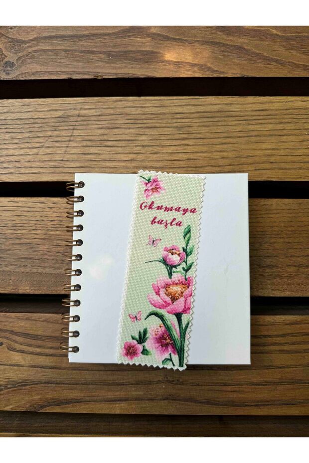 Sanatsal Tasarım Yıkanabilir Çiçekli Kitap Ayracı (4'LÜ)