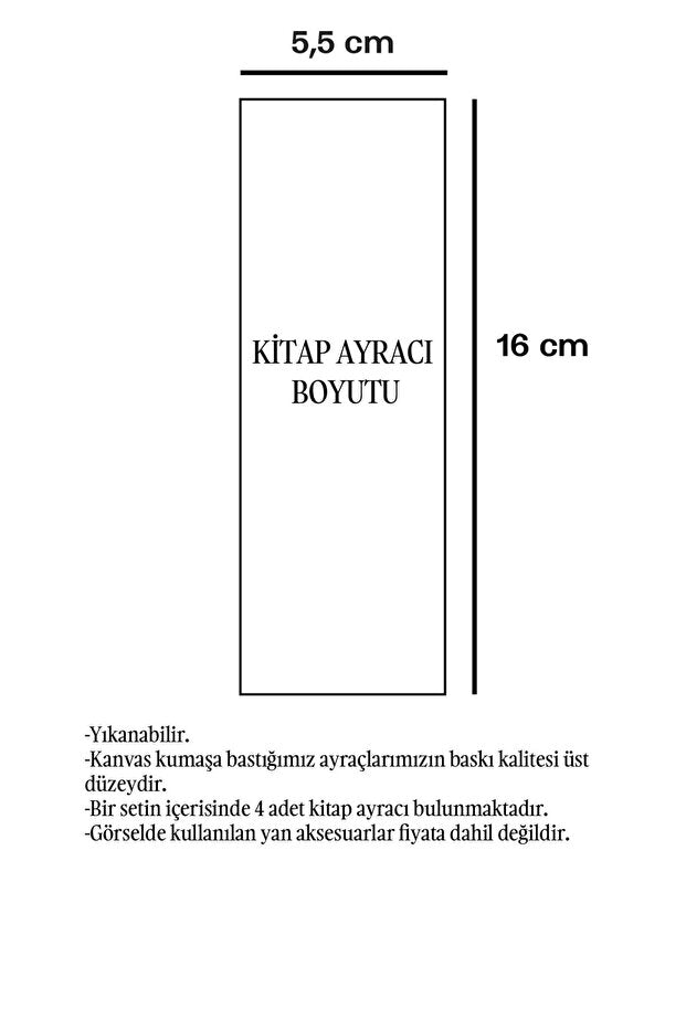 Sanatsal Tasarım Yıkanabilir Claude Monet Kitap Ayracı (4'LÜ)