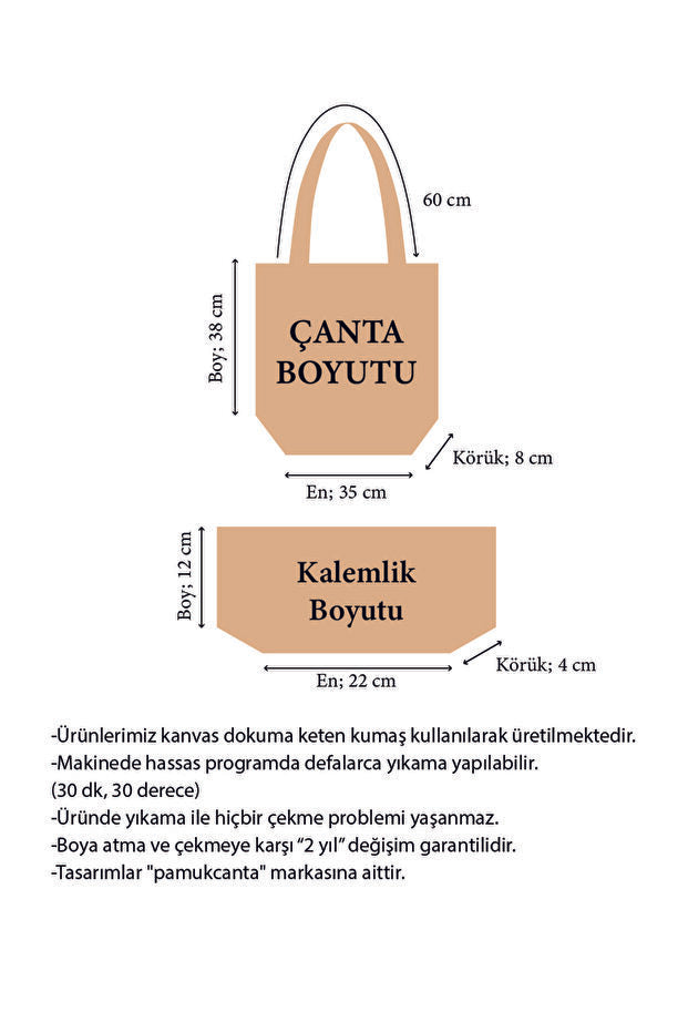 Vincent Van Gogh Kanvas Bez Çanta& Makyaj Çantası Yıkanabilir Metal Çıtçıtlı Cepli (2'li Set)