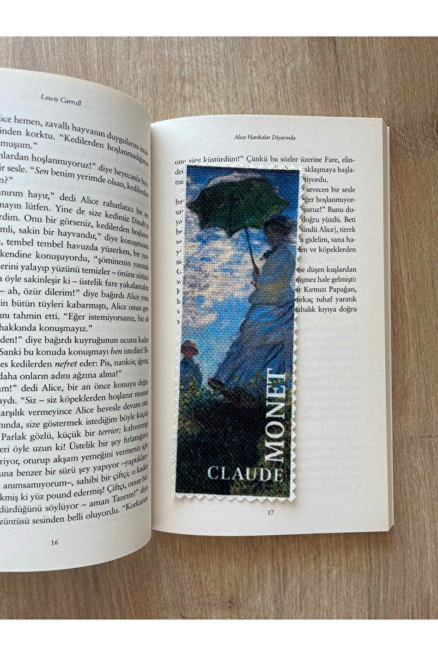 Sanatsal Tasarım Yıkanabilir Claude Monet Kitap Ayracı (4'LÜ)