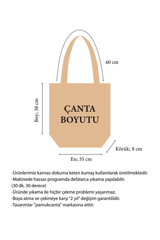 William Morris Kanvas Bez Çanta Yıkanabilir Metal Çıtçıtlı Cepli