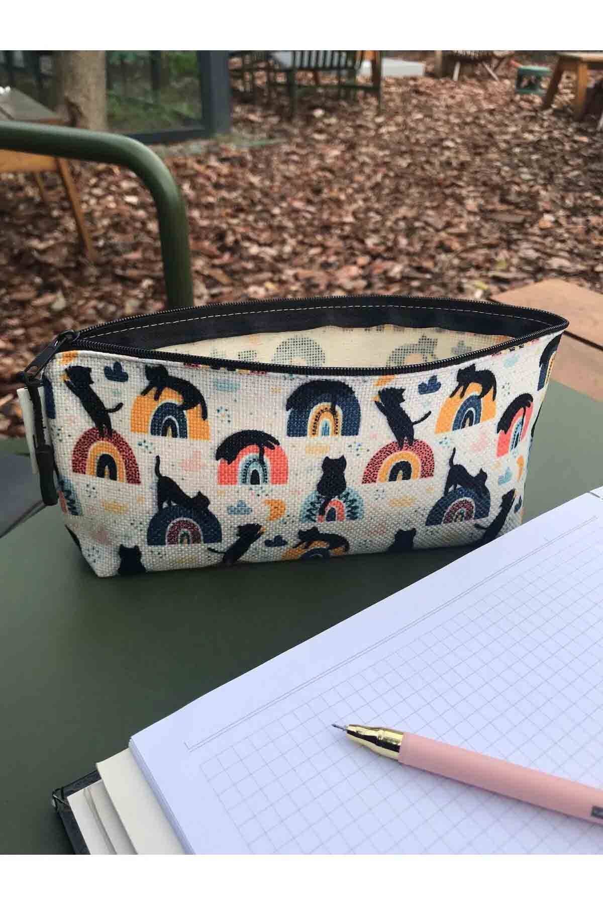 Kedili Kanvas Bez Kalemlik