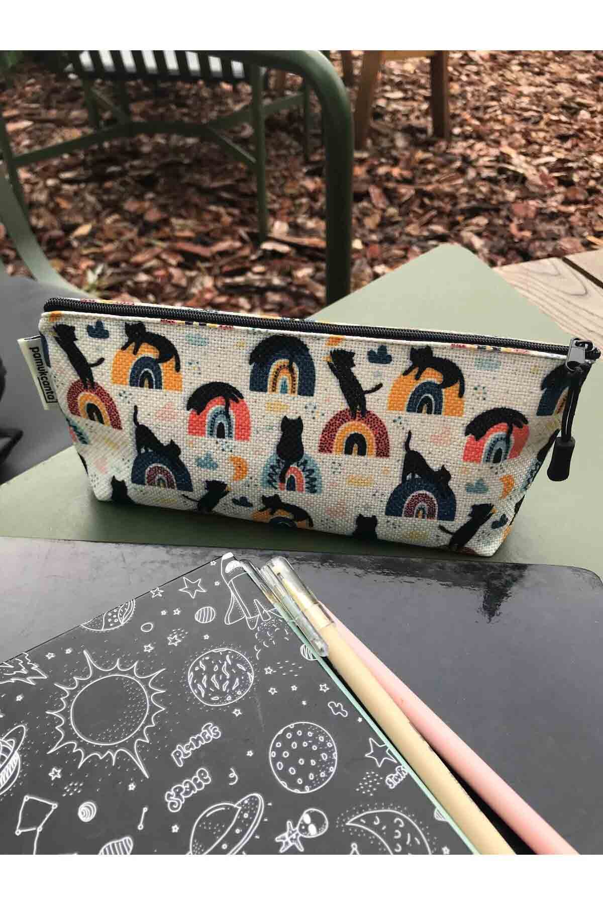 Kedili Kanvas Bez Kalemlik