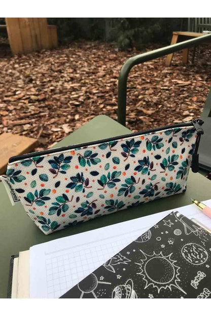 Yapraklı Kanvas Bez Kalemlik