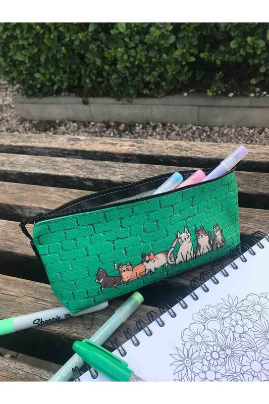 Kedili Kanvas Bez Kalemlik