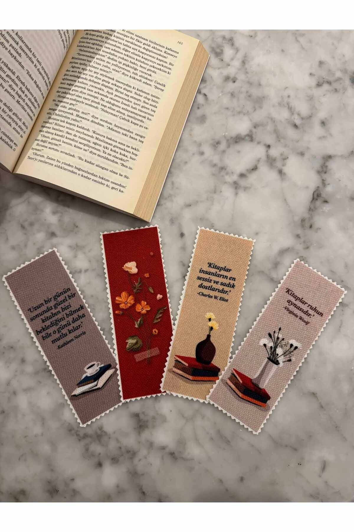 Yazı Temalı Yıkanabilir Kitap Ayracı (4'LÜ)