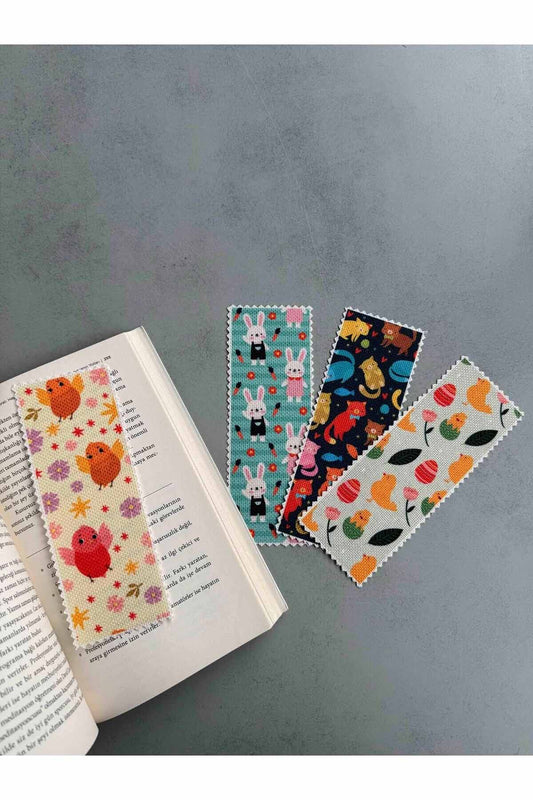 Sanatsal Tasarım Yıkanabilir Hayvan Figürlü Kitap Ayracı (4'LÜ)