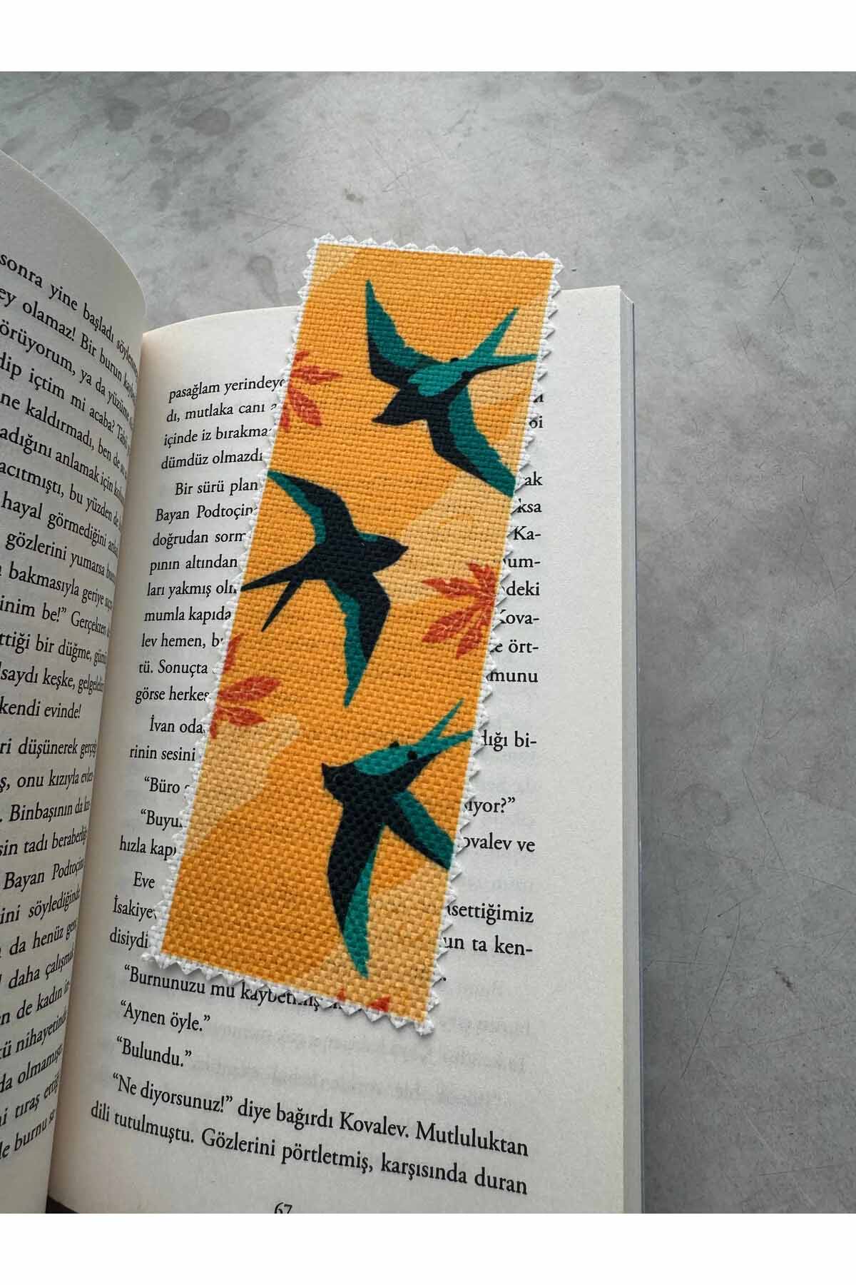 Sevimli Hayvanlar Kanvas Kumaş Kitap Ayracı (4'LÜ) Yıkanabilir