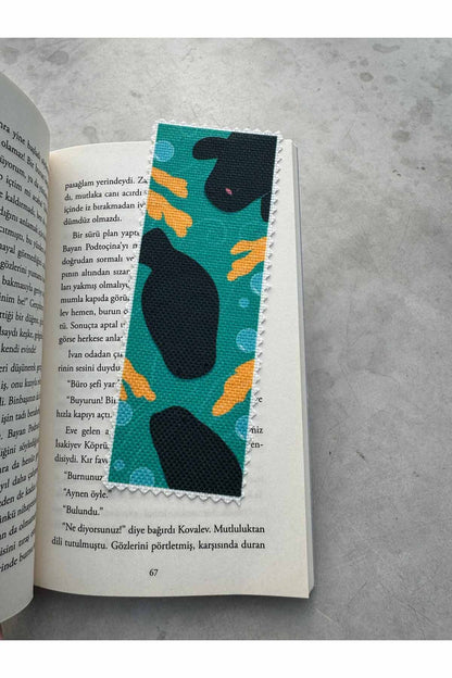 Sevimli Hayvanlar Kanvas Kumaş Kitap Ayracı (4'LÜ) Yıkanabilir