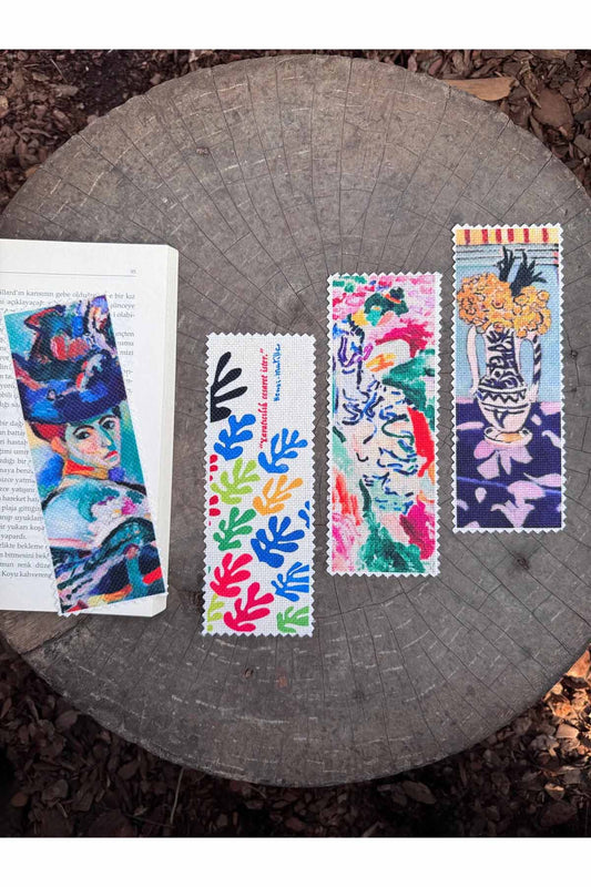 Henri Matisse Kanvas Kumaş Kitap Ayracı (4'LÜ) Yıkanabilir