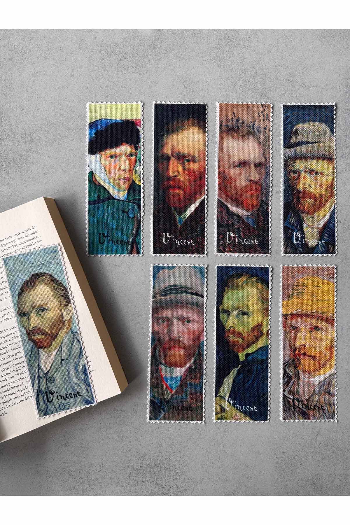 Vincent van Gogh Kanvas Kumaş Kitap Ayracı (8'Lİ) Yıkanabilir