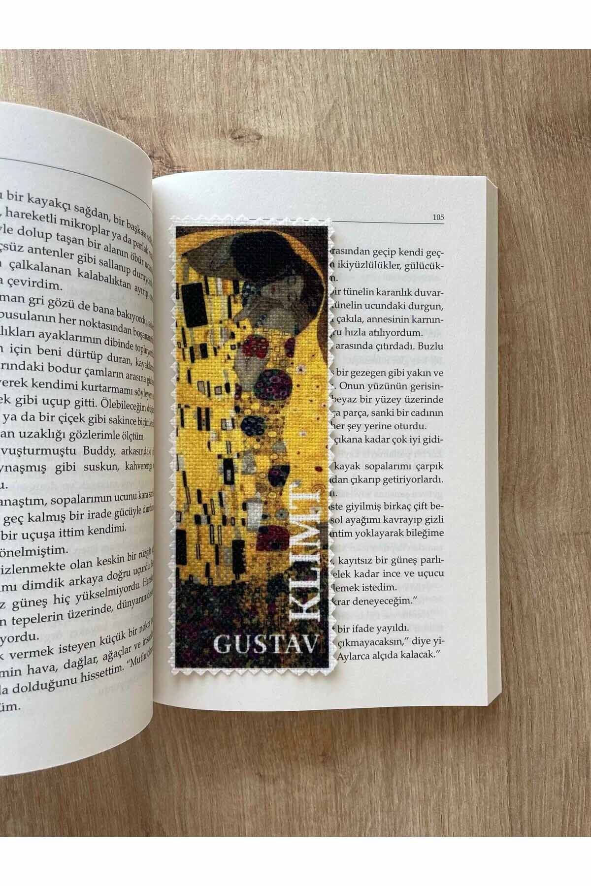 Sanatsal Tasarım Yıkanabilir Gustav Klimt Kitap Ayracı (4'LÜ)