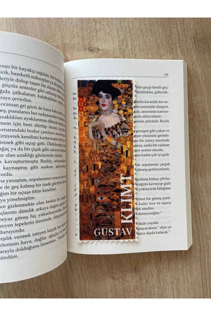 Sanatsal Tasarım Yıkanabilir Gustav Klimt Kitap Ayracı (4'LÜ)
