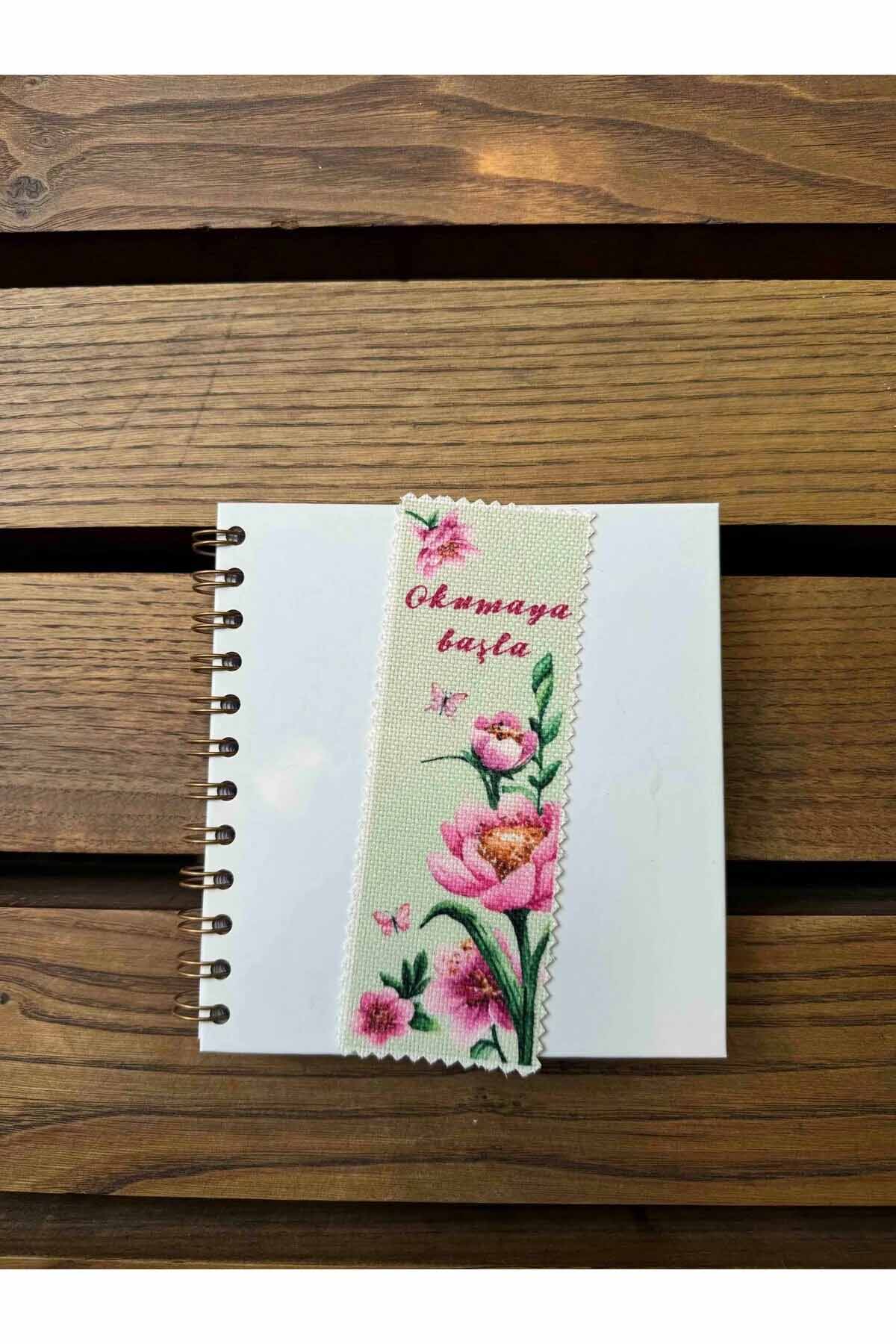 Sanatsal Tasarım Yıkanabilir Çiçekli Kitap Ayracı (4'LÜ)