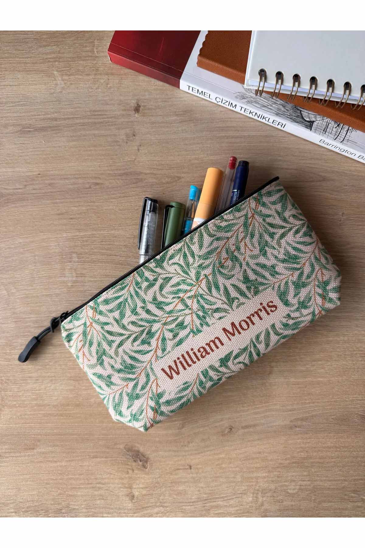 William Morris Kalemlik Yıkanabilir 22x12 Ölçülerinde Körüklü Makyaj Çantası