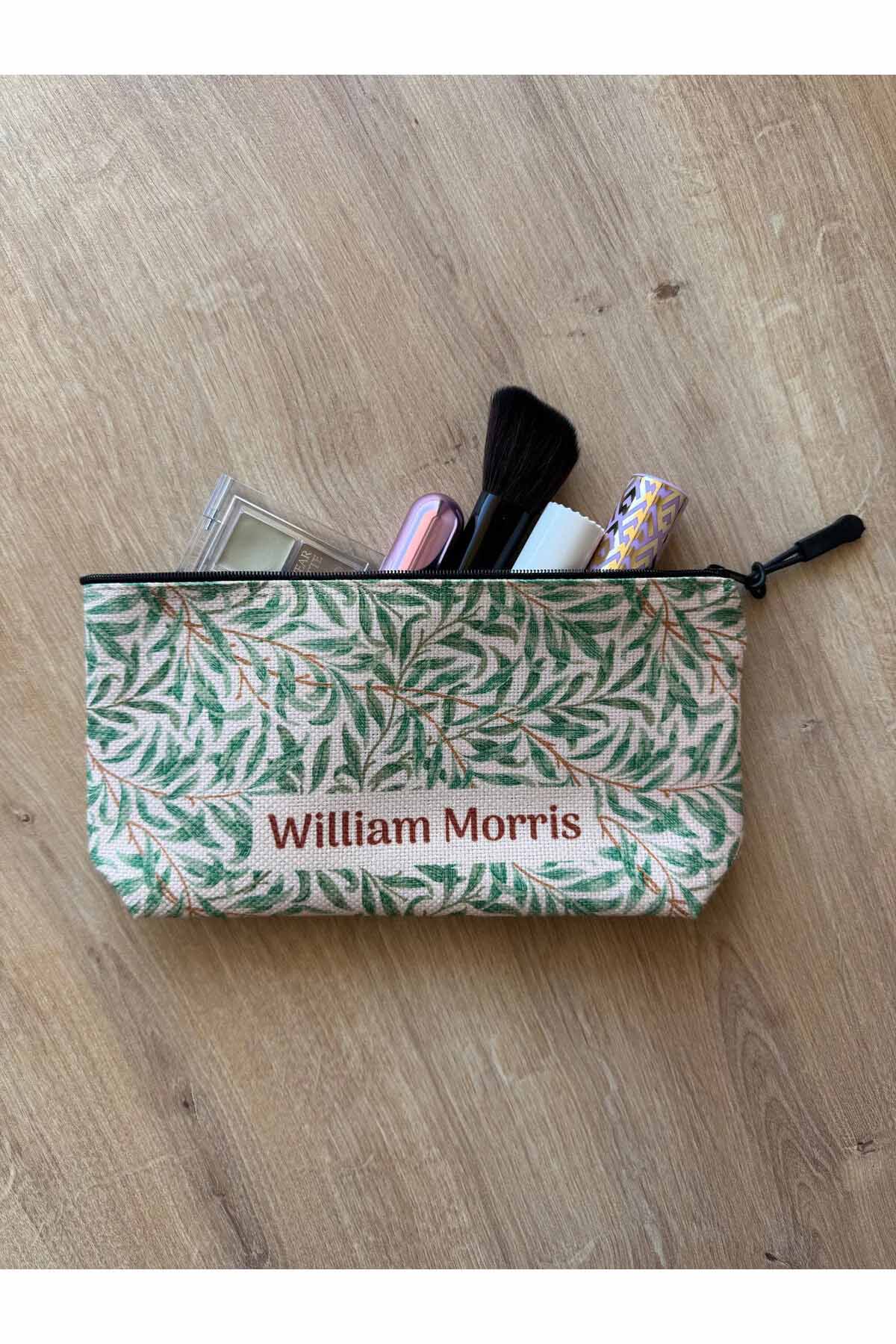 William Morris Kalemlik Yıkanabilir 22x12 Ölçülerinde Körüklü Makyaj Çantası