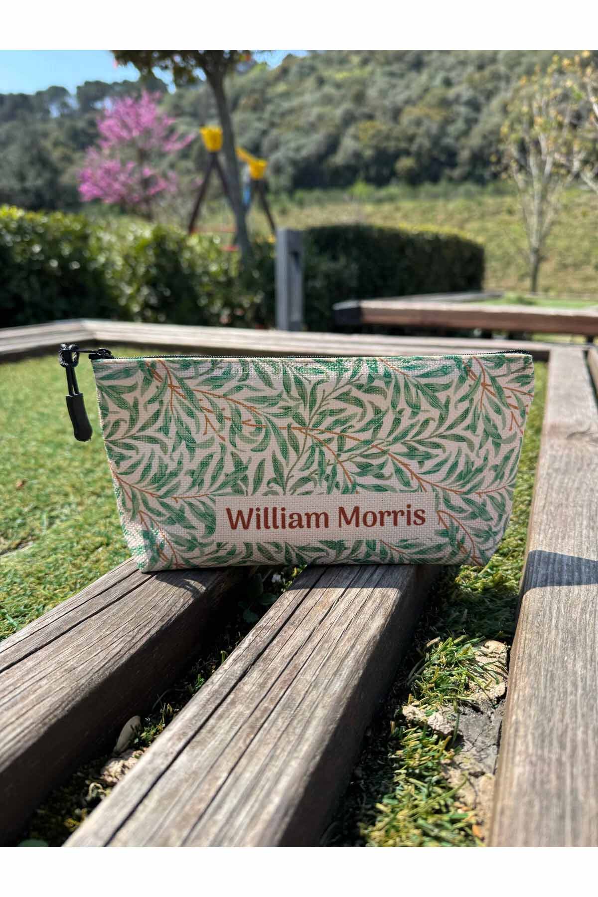 William Morris Kalemlik Yıkanabilir 22x12 Ölçülerinde Körüklü Makyaj Çantası