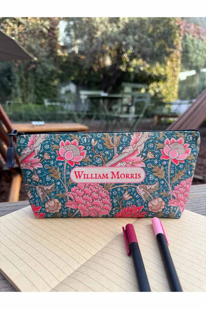William Morris Kalemlik Yıkanabilir 22x12 Ölçülerinde Körüklü Makyaj Çantası
