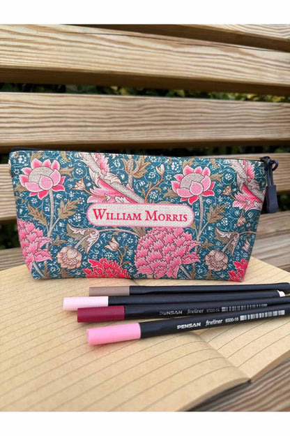 William Morris Kalemlik Yıkanabilir 22x12 Ölçülerinde Körüklü Makyaj Çantası