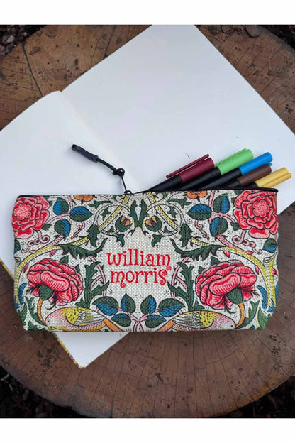 William Morris Kalemlik Yıkanabilir 22x12 Ölçülerinde Körüklü Makyaj Çantası