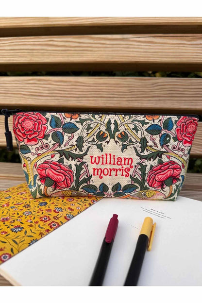 William Morris Kalemlik Yıkanabilir 22x12 Ölçülerinde Körüklü Makyaj Çantası