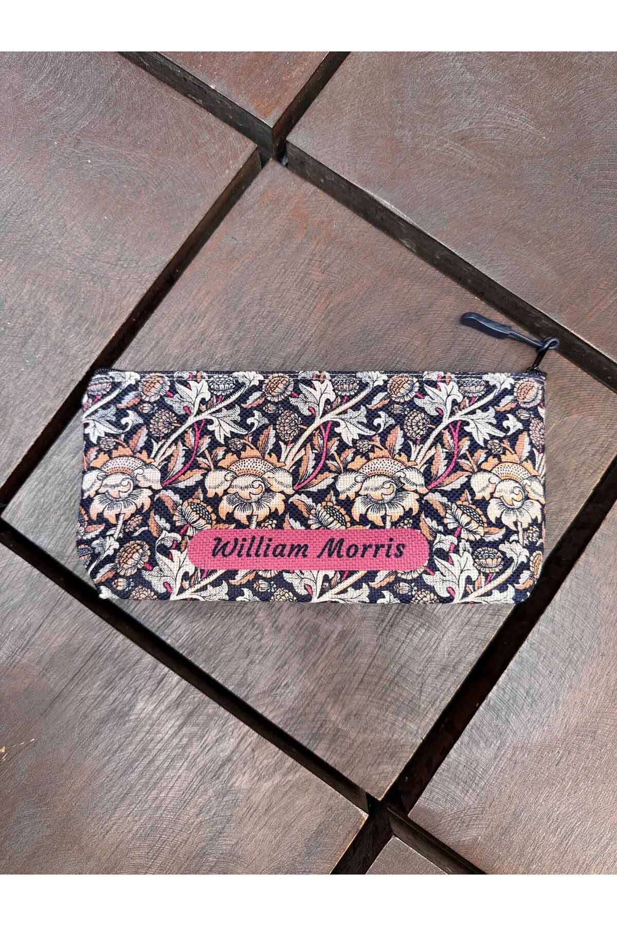 William Morris Kalemlik Yıkanabilir 22x12 Ölçülerinde Körüklü Makyaj Çantası