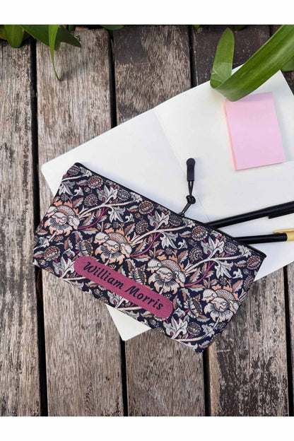 William Morris Kalemlik Yıkanabilir 22x12 Ölçülerinde Körüklü Makyaj Çantası