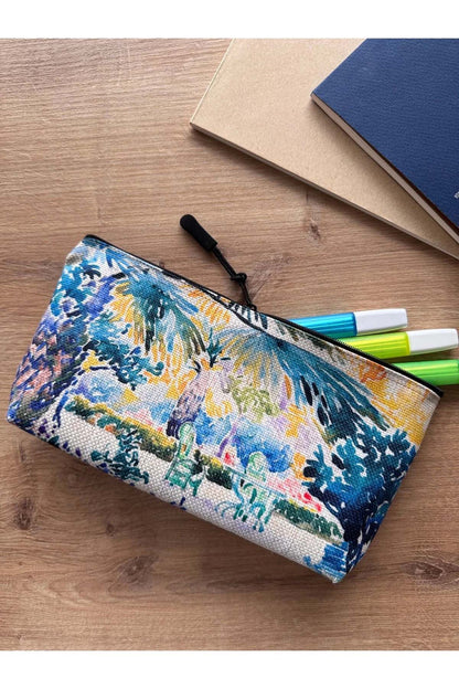 Henri-Edmond Cross Kalemlik Yıkanabilir 22x12 Ölçülerinde Körüklü Makyaj Çantası