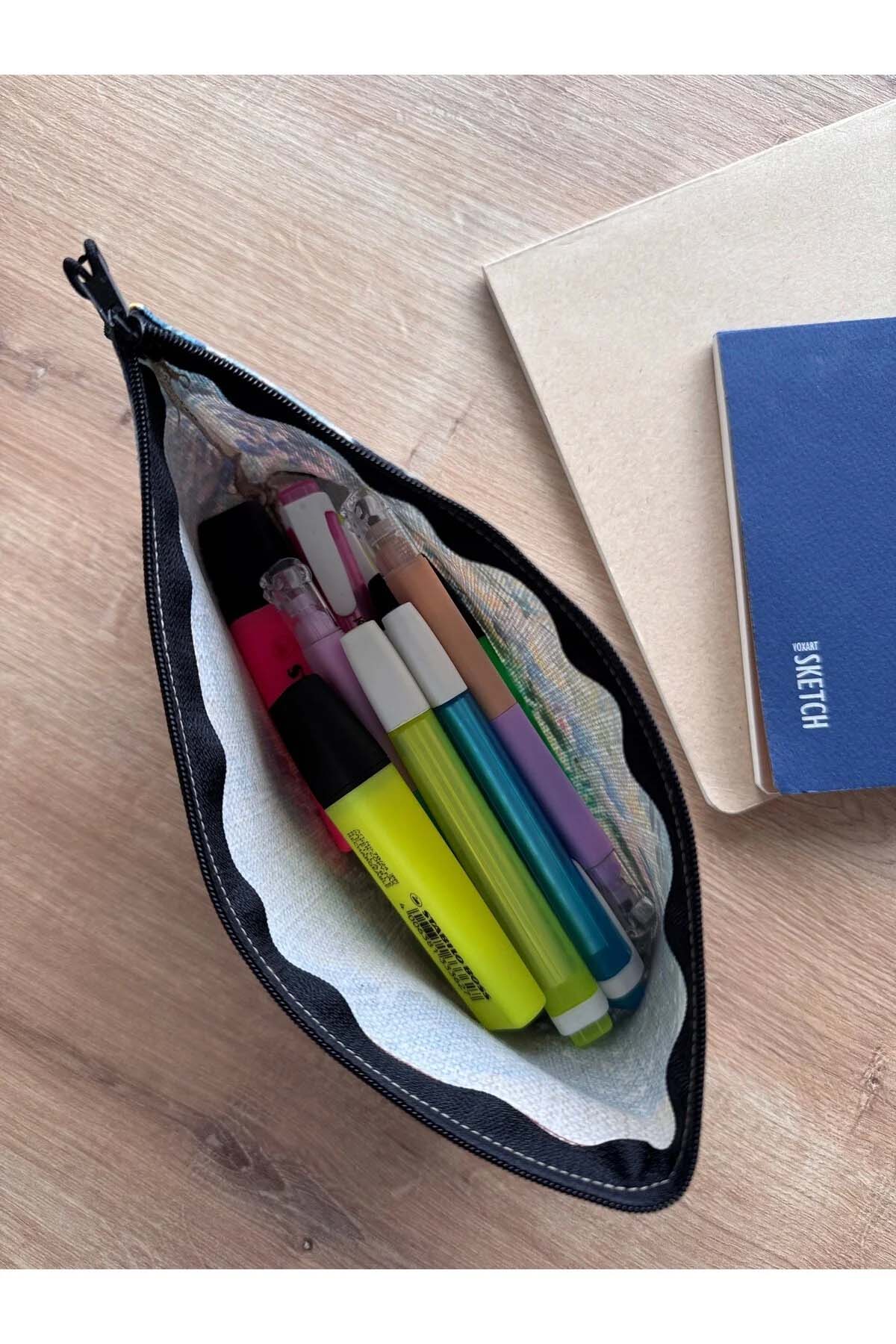 Henri-Edmond Cross Kalemlik Yıkanabilir 22x12 Ölçülerinde Körüklü Makyaj Çantası