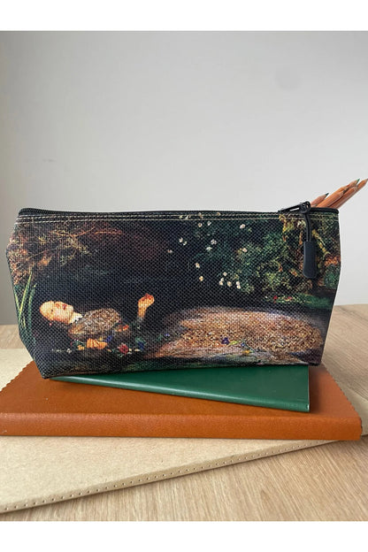 John Everett Millais Kalemlik Yıkanabilir 22x12 Ölçülerinde Körüklü Makyaj Çantası