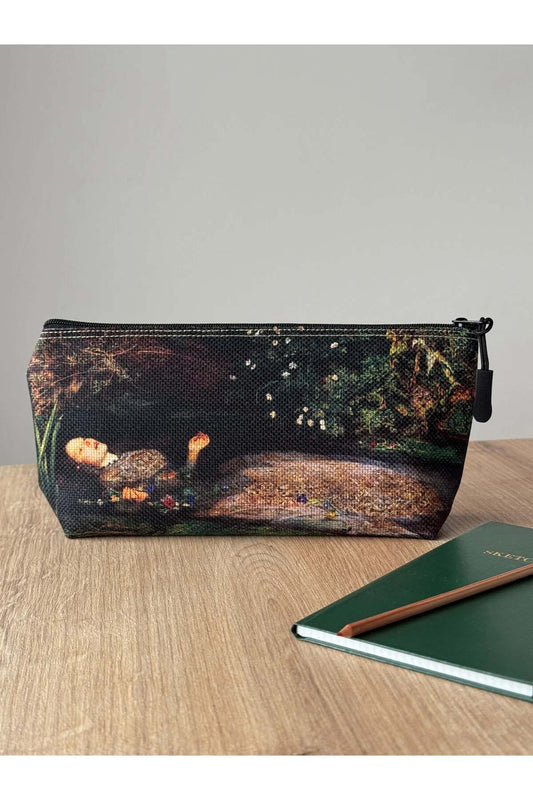 John Everett Millais Kalemlik Yıkanabilir 22x12 Ölçülerinde Körüklü Makyaj Çantası