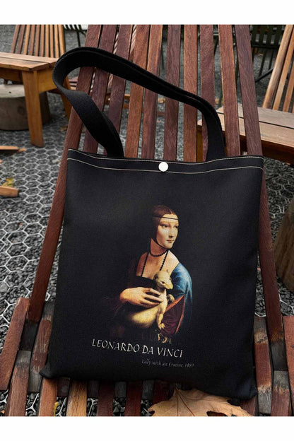 Leonardo Da Vinci Kalın Kumaş Çanta