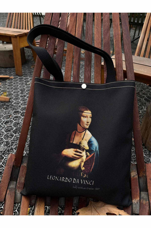 Leonardo Da Vinci Kalın Kumaş Çanta