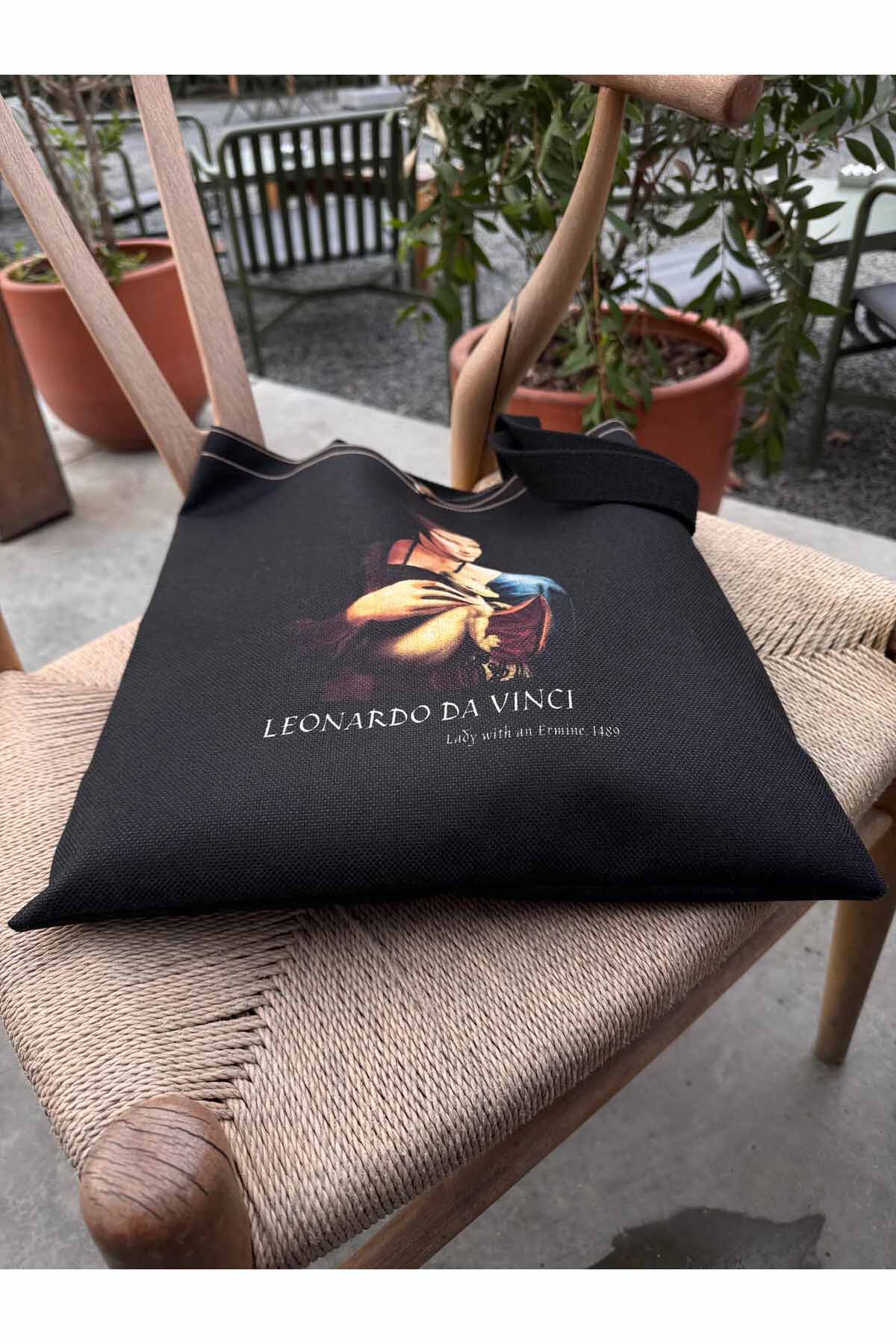 Leonardo Da Vinci Kalın Kumaş Çanta
