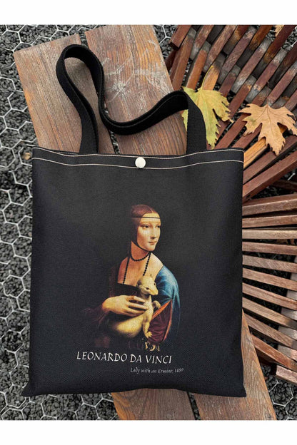 Leonardo Da Vinci Kalın Kumaş Çanta