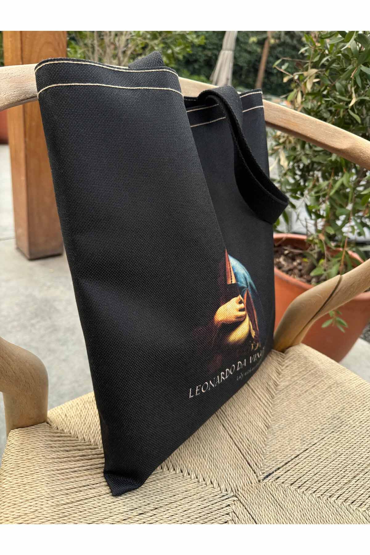 Leonardo Da Vinci Kalın Kumaş Çanta