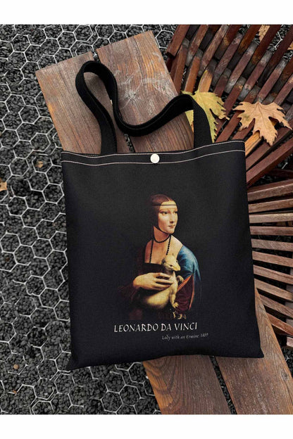Leonardo Da Vinci Kalın Kumaş Çanta