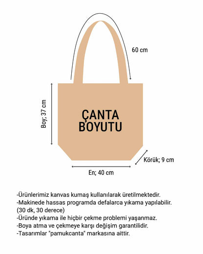 Vincent Van Gogh Kanvas Bez Çanta Yıkanabilir Metal Çıtçıtlı Cepli